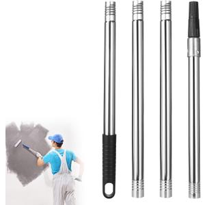 Extension Pole 1.3-4.8 ft Long Paint Roller Telescopic Extendable Poles Multi-Purpose Telescoping Pole Lightweight Sturdy Painters Pole