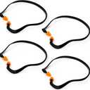 Banded Earplugs for Shooting Range (4 Pcs, Orange)  Reusable Silicone Hearing Protection with Neck Band, 22dB Noise Reduction for Work, Sleep & Concerts
