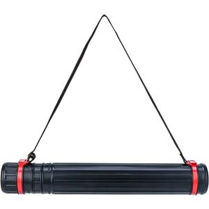 TRANSON Small Poster Tube Storage 17 to 27 Extendable for Documents Blueprints Artworks Scrolls (1 Pack-Red)