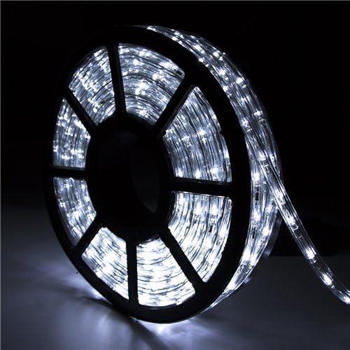 Led Rope Lights 100Ft 1080 LEDs Waterproof Indoor Outdoor Party Decorative Lighting Flexible Strip Light (Cool White)