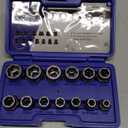 PLATINUMEDGE 13 Pieces Impact Bolt & Nut Remover Set, Stripped Bolt Extractor Set, Cr-Mo Extraction Tool Set with Solid Storage Case, Easy Out Rusted Rounded Damaged Nuts and Bolts