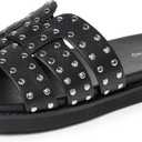 The Drop Women's Mila Slide (6, Black With Studs)