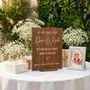 Yousoontic Wedding Memorial Sign Wooden Table Signs with Stand You Should Be Here Decorations for Bridal Shower Wedding Reception Tabletop