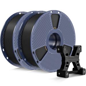 Official SUNLU PETG Filament 1.75mm, 2kg(4.4lbs) 3D Printer Filament Bundle, Strong Toughness, Better Layer Adhesion, Dimensional Accuracy +/- 0.02mm, Black+Black