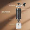 Portable Coffee Grinder Conical Burr for Espresso French Press Pour Over Double Bearing External Adjustment Capacity 25g (Ceramic Burrs)