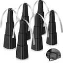 AMIAEDU Fly Fans for Tables, Fly Repellent Fan for Indoor/Outdoor, Food Fans to Keep Flies Away for Party, BBQ, Home, Picnics, Travel, Portable and Easy Use 6 Pack (Black)