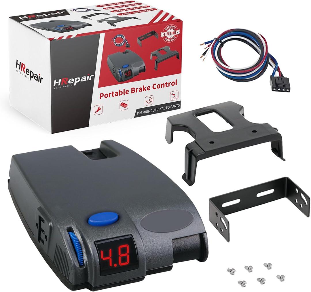 Universal Trailer Brake Controller for Trailers with 1-3 Axles Compatible with Ford GM Chevy Dodge RAM Toyota Jeep etc. Replacement 90160 Primus IQ Brake Controller