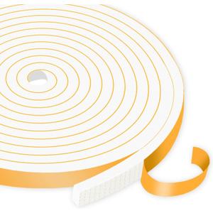 Door Weather Stripping,Weather Stripping,High Density CR Foam for Door,Front Door Frame,Windows (White,1/2 in x 1/4 in x 13Ft)