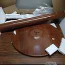 23.62" Mid-Century Modern Square Dining Table for 2 People, Small Dining Room Table with Sturdy Pedestal, Square Kitchen Table for Dining Room, Kitchen, Living Room, Restaurants, Cafes