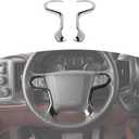 RT-TCZ Adhesivo cromado para panel de volante Sierra para Chevy Silverado/Suburban/Tahoe 2014-2018 para GMC Sierra/Yukon 2014-2018, accesorios interiores cromados, 2 unidades (plateado)