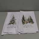 Winter Tree Reindeer Kitchen Towels Decorative 16x24 Set of 2, Vintage Christmas Tree Dish Towels Cloths Dishcloths Tea Towel Gifts, Joy to The World Bathroom Kitchen Hand Towel Decor