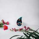 Neon Drum Set Urns for Human Ashes, Adult Male & Female, Small Keepsake Urn, Funeral Gift, 3Inch, Multicolor, Aluminum with Tiger Print, 29.6ml, Polished, 3 inches, Threaded Screw Lid (Pack of 4, Neaon)