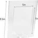 Crystal Wedding Frame 5x7Inch of Keepsake Photo Frames, Crystal Picture Frames with Embossed Design, Tabletop Display Decor Frame(Fit 5x7 Max Photos), Comes with Gift Box