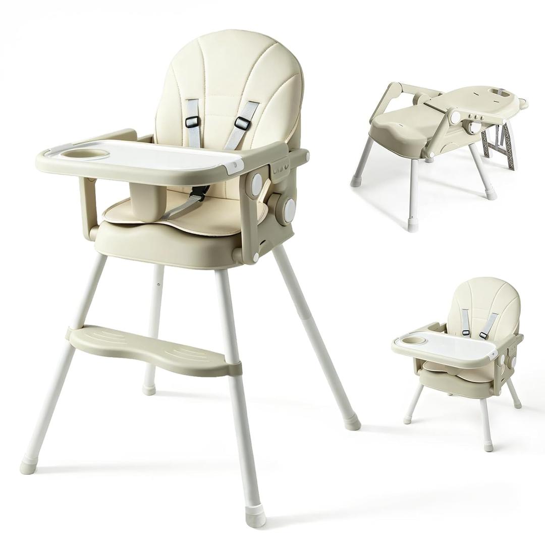 4 in 1 Baby High Chair, Convertible Feeding Chair for Babies & Toddlers