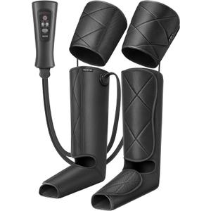 RENPHO Leg Massager FSA HSA Eligible, Air Compression Massager for Circulation Pain Relief, Effective for Father Mother Reduce Swelling-Black