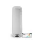 Diaper Genie Signature Pail (Grey) Includes 1 Easy Roll Refill with 18 Bags | Holds Up to 846 Newborn-Sized Diapers Per Refill