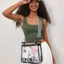 Bluome Clear Bag for Stadium Events 12x12x6, Clear Purses Stadium Bag Crossbody Purses for Concerts Football Games Travel