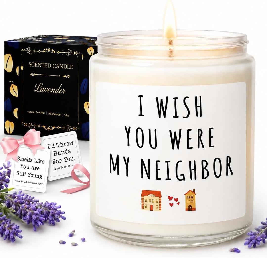 2 x Gifts for Women, Birthday Gifts for Women, Unique Friendship House Warming Gift for Womens, Best Friend, Her, Sister, Bestie, Funny Lavender Scented Candles with Replaceable Stickers Gift Ideas, 450g