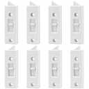 8 Pcs Window Latch Locks Spring Loaded Window Tilt Latch Replacement Part by JPKTA,Vinyl Plastic Construction,Window Parts and Hardware 2 Inch Hole Center Spacing Sliding Lock White