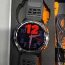 Military Smart Watches Built-in GPS, 170+ Sport Modes for Men with Flashlight, Smartwatch for Android Phones and iPhone, 1.43" AMOLED Screen Bluetooth Call Compass Altimeter (Black & Orange (2 Bands))