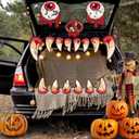 7 x ceiba tree Halloween Monster Face Trunk or Treat Car Decorations Kit for SUV Scary Creepy Decor Garage Door Outdoor Decor Stickers