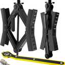 Camper RV Wheel Chock Stabilizer, Heavy Duty Tire Locking Chock RV Camper Accessories with Wrench, Anti-Move X Shape Wheel Chocks for Travel Trailers - Pair