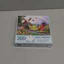 Bits and Pieces 300 Piece Puzzles for Adults 300 Large Pieces 18" x 24" Jigsaw Puzzles, Windmills Rainbow Butterfly, Random Die Cut, No 2 Pieces Alike, The Windmills