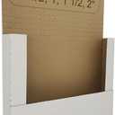 50 Pack Vinyl Record Shipping Box Mailers, 12.5" x 12.5" x 2", Perfect for 12-inch Lp Album, Height Adjustable Cardboard, White (YD1212E50)