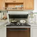 Abyssaly Refrigerator Wrap Peel and Stick Wallpaper Brown Metallic Stainless Steel Brushed Contact Paper for Appliances Thick Heat Resistant Fridge Wrap for Microwave Oven 15.7" X 78.2"