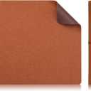 Drydiet Vegan Leather Mahjong Game Mat 31.5 x 31.5 Inch Reversible Anti Slip Noise Reducing Waterproof Mahjong Mat for Table, Poker, Board Games, Dominoes and Card Game(Brown and Coffee)