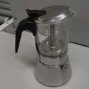 The London Sip Glass and Stainless Steel Stovetop Espresso Maker Moka Pot Italian Coffee Percolator, Glass, Medium (10.14 oz)