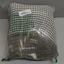 AMOAMI Upgraded Waffle Runner Rug Super Absorbent Non Slip Bath Mats for Bathroom Machine Washable Bathroom Runner Rug with Tassels, Ideal for Hallway Bedroom Laundry Room, 2' x 6', Green & Cream