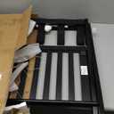 SONGMICS Solid Wood Luggage Rack, No Assembly Required, Foldable Suitcase Stand, Luggage Holder, with Storage Shelf, for Guest Room, Hotel, Bedroom, Ink Black URLR020B02