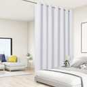 BONZER Extra Wide Room Divider Curtain Screen Partitions Light Reducing Wall Blackout Curtains for Shared Room, 108L x 108W Inch (9L x 9W ft), 1 Panel, Greyish White