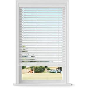 Lumino 2.5" Faux Wood Blinds, 51.5" W x 48" L White