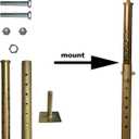 19.5"-34.5" Height Range Adjustable House Floor Jacks Post Pole for Leveling, Galvanized, 4 Pack
