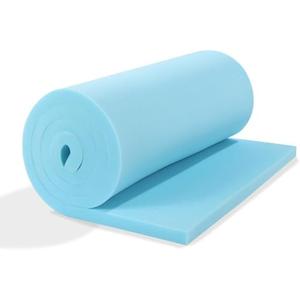 HOMBYS Upholstery Foam Memory, 2" Height 42" L x 24" W High Density Foam Padding Couch Cushion Support,Cut to Size Foam Furniture Replacement Pad for Sofa, Mattress Sag Support, (2" H, Blue)
