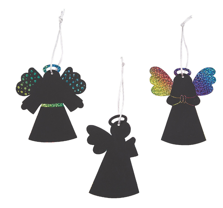 Magic Color Scratch Angel Christmas Ornaments