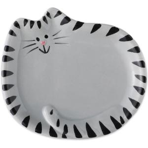 4 Inch Cat Tea Bag Holder Dish Coaster Ceramic Cats Spoon Holder Rest Tea Lover Gifts Soap Coaster for Home Party Decoration(British Shorthair)