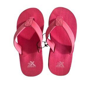 ZEROXPOSUR 2 PIECE PU FLIP FLOP CHARED PINK 10-11