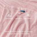 Bedsure GentleSoft Fleece Blanket Twin Size Pink - 300GSM Lightweight Plush Fuzzy Cozy Soft Valentines Blanket for Bed, Sofa, Couch, Travel, Camping, 60x80 inches