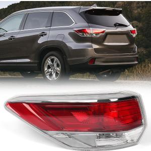 Huray Left Outer Tail Light for Toyota Highlander 2014-2016 Driver Side Taillight Lamp Assembly Replacement for TO2804120 815600E100