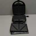 OSTBA Panini Press Grill with Adjustable Temperature, 4-Slice Indoor Grill, 180 Open Sandwich Maker with Drip Tray, Non-Stick Plates, Stainless Steel, 1200W