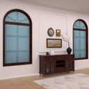 Myshade Arch Window Shades Half Circle Light Filtering Cellular Shades Cordless No Drill Blinds for Windows Half Moon Honeycomb Fabric No Tools Shades Easy Install (1PCS Blue 72" W X 36" H)