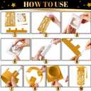 Tellingyou 9 Pcs Graduation Table Centerpieces Boxes 2026 Graduation Lantern Boxes with LED Light Small Cap Table Decorations Congrats School College Photo Props(Grad,Gold)