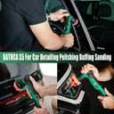 BATOCA S5 Cordless Mini Car Polisher Buffer Machine Dual Action & Rotary Mini Polishing Machine 1x 12V 2A Battery with 1inch 3inch Polishing Pads Kit for Car Motorcycle Deatiling Polish Buffing Clean