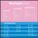 iMailer - 500 Pcs- 9" x 12" Clear Zip Bags - Reclosable Plastic Zip Poly Bags for A4, Letter Sized Documents, Clothing