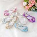 Osinnme Toddler Little Big Kid Girls Wedding Sandals (Gold)