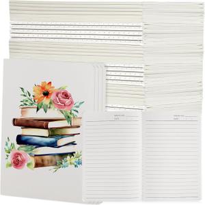 24 Pcs A5 Kraft Paper Notebooks White Kraft Paper Lined Journal Bulk 8.3 x 5.5 Inches Composition Notebooks Soft Cover Diary 60 Pages Notepad for Travel Student School Office Supplies