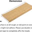 Carpet Stair Treads Non-Slip Bullnose Carpet for Stairs Indoor Stair Pads Self-Adhesive Skid Resistant & Washable 14- Pack Camel 9.5" x 30"x 1.3", Set of 14